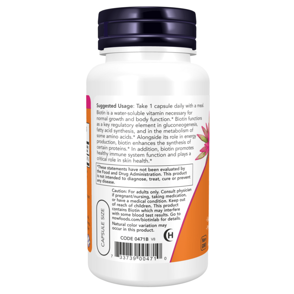 Now Biotin 5000 mcg Caps 60s - Image 3